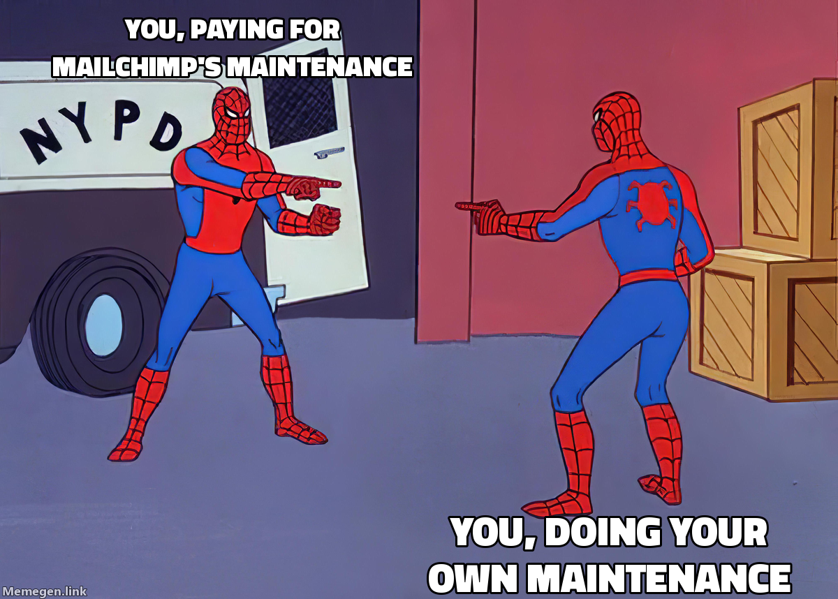Spider-man pointing at himself